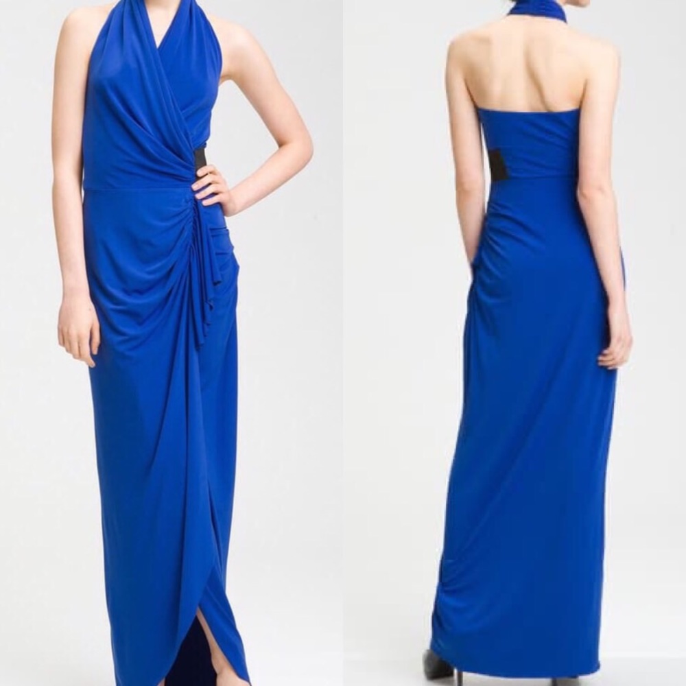 Calvin Klein Jersey Halter Gown